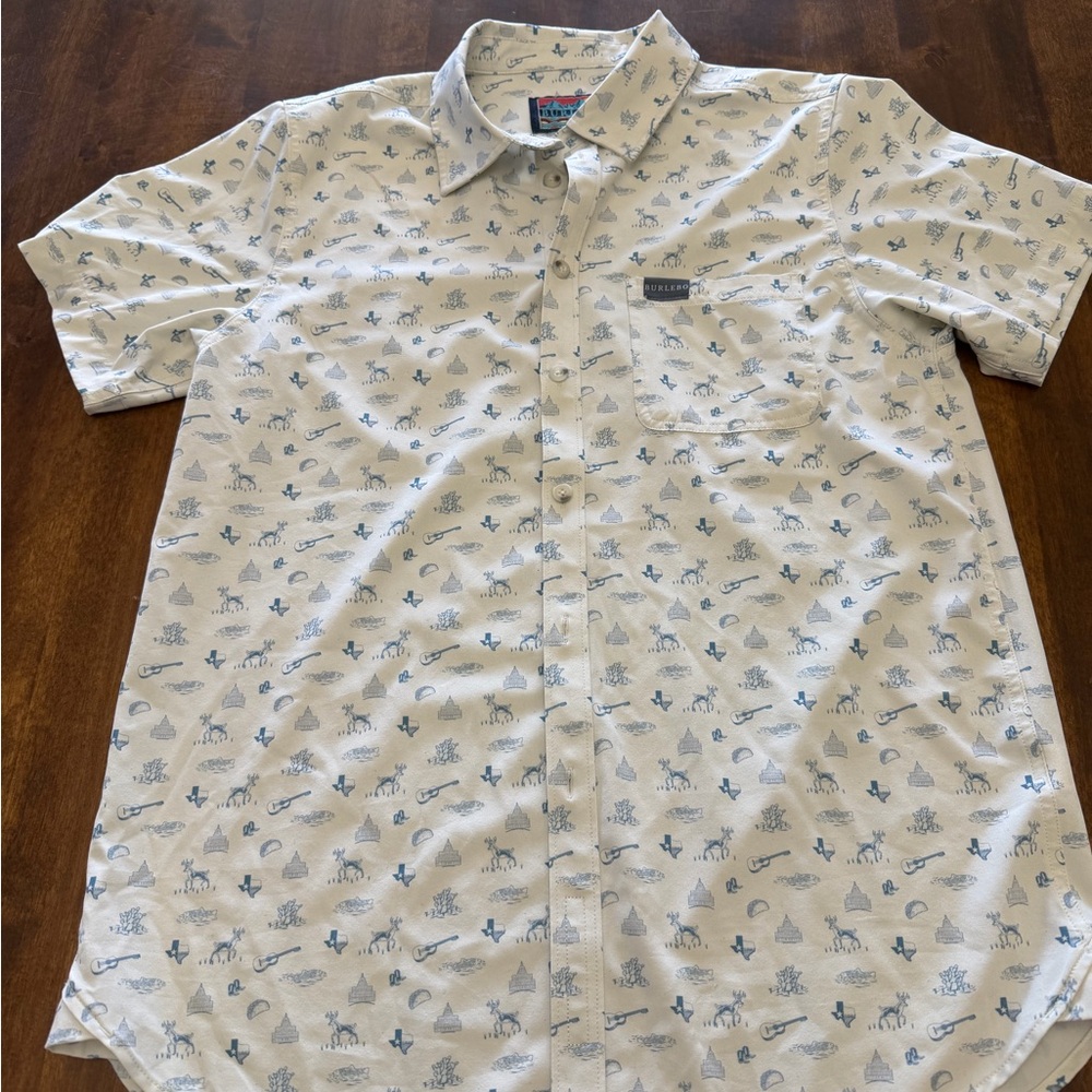 Men’s Burlebo Performance Button Up - Lone Star State Medium